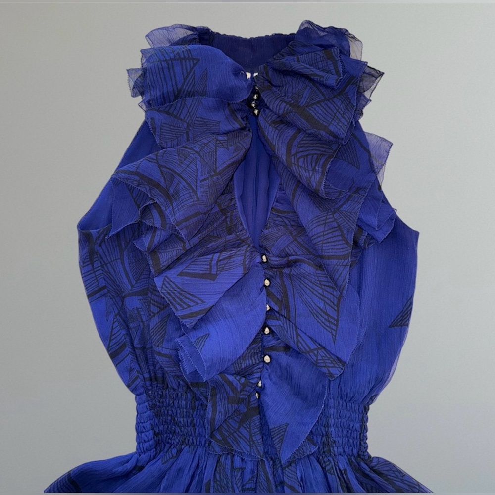 🛍️SALE🛍️ Robbi & Nikki Ruffled & Buttoned Front | Sleeveless Tank Top Blouse - Picture 5 of 7